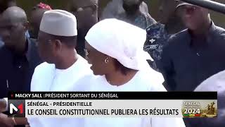 Macky Sall a voté dans la région de Fatick [upl. by Nnairret659]