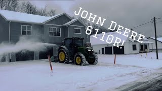 John Deere 6110R vs Fluffy Snow [upl. by Enoek]