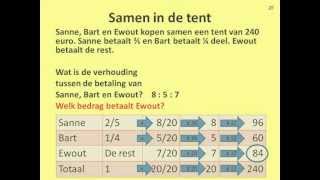 Rekenen met verhoudingen  DE TENT [upl. by Cassella]