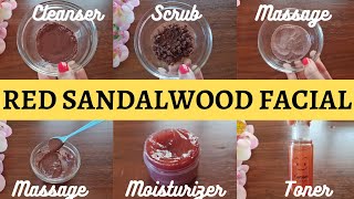 DIY RED SANDALWOOD FACIALSKIN BRIGHTENINGampGLOWING FACIALGET CLEARSPOTLESS SKINTONERMOISTURIZER [upl. by Ardnuasac809]