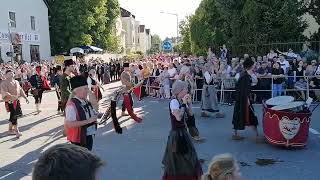 Gäubodenvolksfest Straubing Auszug 2023  TrenckFanfarenzug Waldmünchen [upl. by Tnomad]