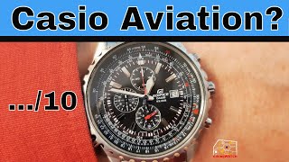 Casio Edifice EF527D 1AV review  aviation watch with slide rule and chronograph [upl. by Cassi]