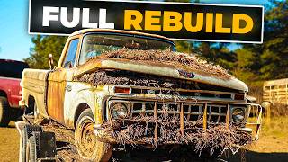 FULL REBUILD From Grave To Glory  Reviving Buried 1965 Ford F100  Turnin Rust [upl. by Charron214]