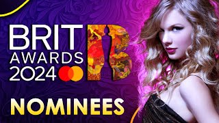 THE NOMINEES  BRIT AWARDS 2024 [upl. by Stalker785]