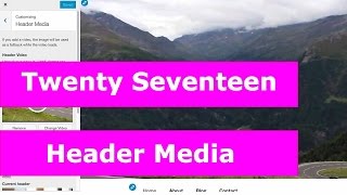 Using Video with Header Media Twenty Seventeen WordPress Theme and Drawback [upl. by Quinlan]