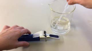 How to use a hand held refractometer to measure salinity [upl. by Etteoj]