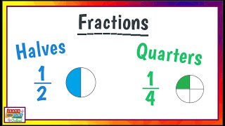 Fractions for Kids Halves and Quarters [upl. by Wie]