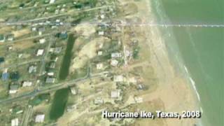 Hurricane Ike Before and After Flyover  Texas 2008 [upl. by Mou461]