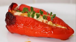 I make this Greek appetizer recipe twice a week Stuffed red peppers with Feta cheese [upl. by Ynaffat]