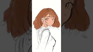 Anime Girl  Quick Sketch shorts fypシ clipstudiopaint tiktok [upl. by Darreg]