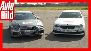 Audi A6 2018 vs BMW 5er 2017 VergleichTestReview [upl. by Jankell]