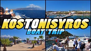 KOS to NISYROS Island Boat Trip from Kardamena to Mandraki  Greece 4k [upl. by Jeffie]