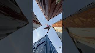 Container shreddy 💥🚛 shred container funny fail fyp shorts real reels ytshorts [upl. by Stoecker]