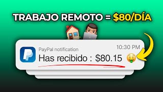 5 Trabajos Remotos Sin Experiencia Previa Para Ganar 80Día [upl. by Odnanreh]