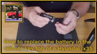 How to replace the battery in the remote key fob of a Hyundai ix35 [upl. by Housen]