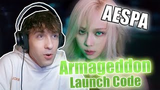 REACTION  aespa 에스파 Armageddon Launch Code [upl. by Naeloj555]