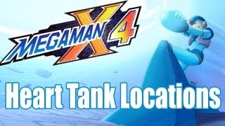 Megaman X4 Heart Tank Locations [upl. by Itnavart614]