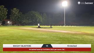 Live Cricket Match  KNIGHT BLASTERS vs FA United  19Sep24 0700 PM  KTPL practise matches 2024 [upl. by Finstad]