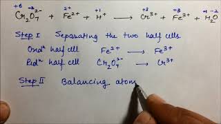 ion electron method  Vishal Rahal  redox reactions  balancing [upl. by Ayitahs]