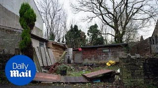 Tornado rips through homes in Manchester as Storm Gerrit hits the UK [upl. by Aneehsram]