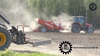 Potato planting in north Sweden MF 5609 Grimme GL 430  JCB 437 [upl. by Cassandre]