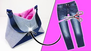 Cómo hacer un bolso con Jeans o Vaqueros RECICLAJE Ecobrisa [upl. by Ennis243]