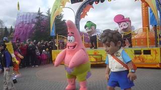 Movie Park Germany  Nickshow 2013 Spongebob and his Friends [upl. by Atinyl]