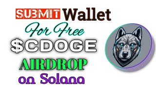 Cyber Doge on Solana  Submit Wallet for Grab Free CDOGE Airdrop [upl. by Brigham]