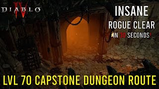 Diablo 4 Level 70 Torment Capstone Dungeon Rogue Route [upl. by Magnum866]