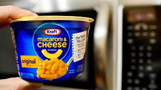 How To Cook Kraft Macaroni and Cheese Microwavable Dinner Snack Cup [upl. by Fabrianne725]