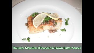 Flounder Meunière Flounder in Brown Butter Sauce Recipe  How to Make [upl. by Yenor]