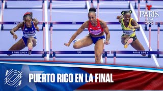 Jasmine CamachoQuinn de Puerto Rico en la final de 100 m Vallas  Juegos Olímpicos París 2024 [upl. by Llevram889]