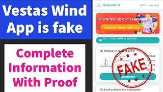 Vestas Wind App Real Or Fake  Vestas Wind App Review  Vestas Wind App is fake  New Earning App [upl. by Alaham67]