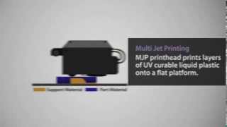 ▶ 3D Systems MultiJet Printing MultiJet Modeling process [upl. by Ellehcyt620]