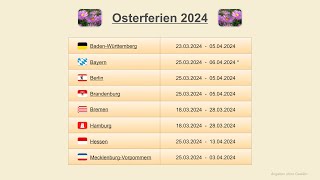 Osterferien 2024 [upl. by Jochebed705]