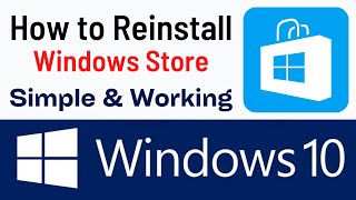 How To Reinstall Windows Store In Windows 10  Reinstall Windows 10 Default Store Apps Simple Way [upl. by Eicul]