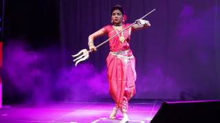 Durga Puja Dance 2016Ayigiri Nandini by Adrija Dasgupta Nandi [upl. by Launame]