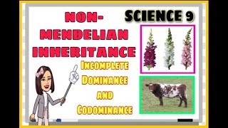 NON MENDELIAN GENETICSINCOMPLETE DOMINANCECODOMINANCESCIENCE 9 [upl. by Janice]