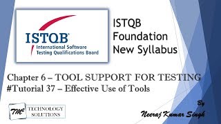 ISTQB Foundation Level  62 Effective Use of Tools  ISTQB Tutorials  CTFL [upl. by Andonis]