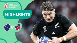 11try All Blacks dominate  New Zealand v Namibia  Rugby World Cup 2023 Highlights [upl. by Anelas]