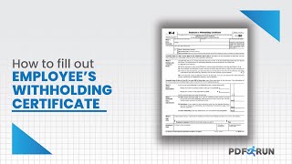 How to Fill Out Form W4 or Employees Withholding Certificate [upl. by Garwood728]