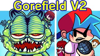 Friday Night Funkin VS Gorefield V2 FULL WEEK  Ending FNF Mod Garfield GameboydCreepypasta [upl. by Cart]