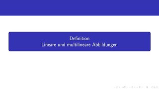 Definition lineare und multilineare Abbildungen [upl. by Petty]