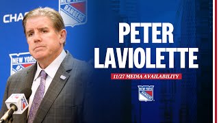 NYR vs BUF Peter Laviolette Postgame Media Availability  November 27 2023 [upl. by Elacim]