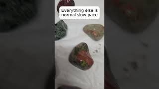 rocktumbling unakite jasper crystals agates [upl. by Iek]