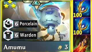 01 Chance To Kill This Amumu ⭐⭐⭐ 6 Warden 6 Porcelain Amumu 3 Star  TFT SET 11 [upl. by Kreindler]