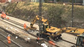 Regional Rail Link Timelapse of track lowering Albert Street Footscray [upl. by Ennaitak831]