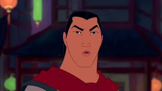 Mulan 1998 film Mulan Warns Shang About Shan Yu [upl. by Froma786]