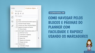 Como navegar pelos blocos e páginas do planner com facilidade e rapidez [upl. by Noeruat]