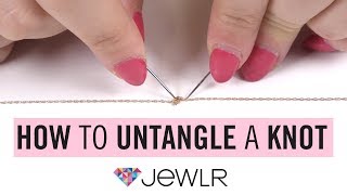 Jewlr  How to Untangle a Knot in a Chain [upl. by Staley430]